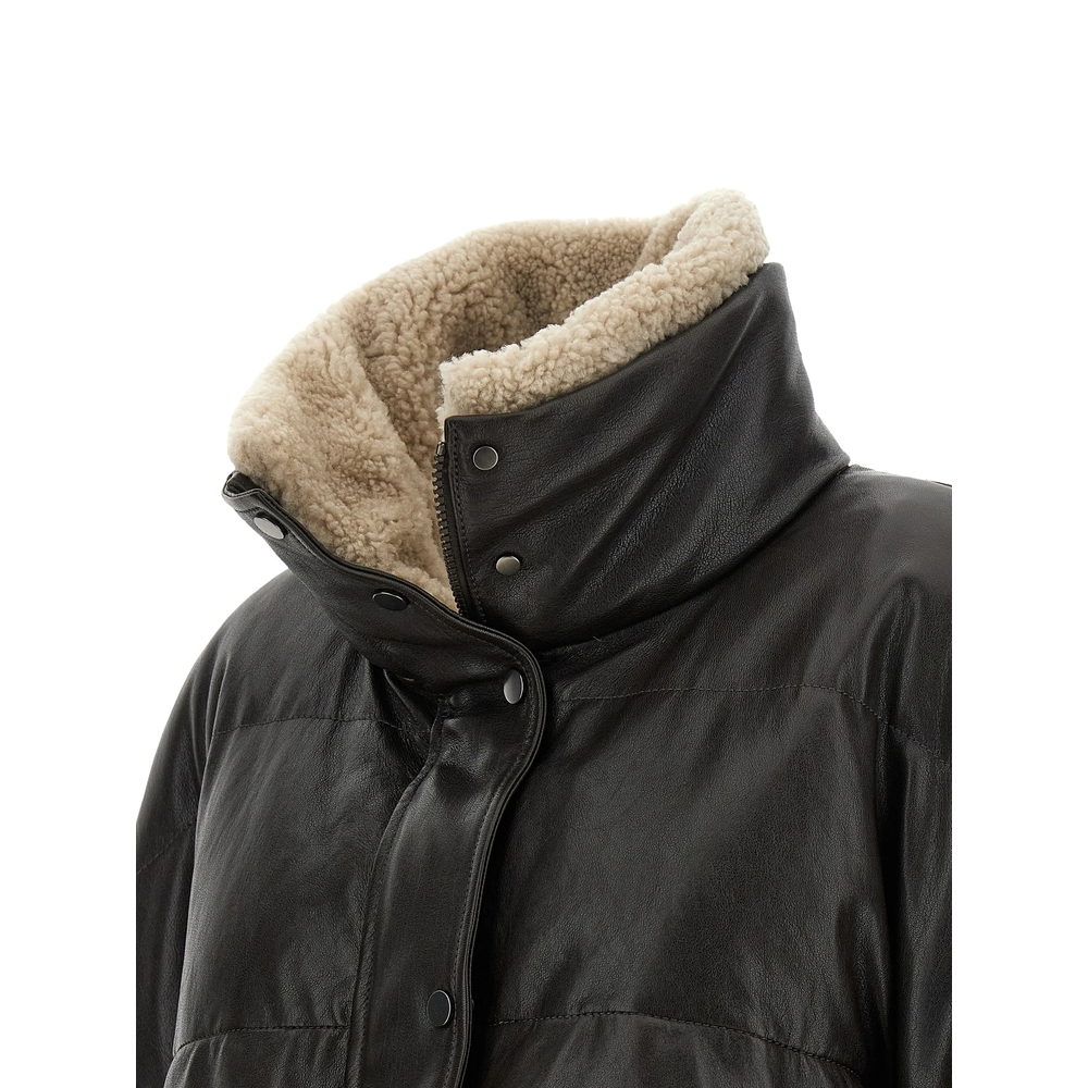 [Brunello Cucinelli] Leather Jacket FW26 MPCTN7552  C4192