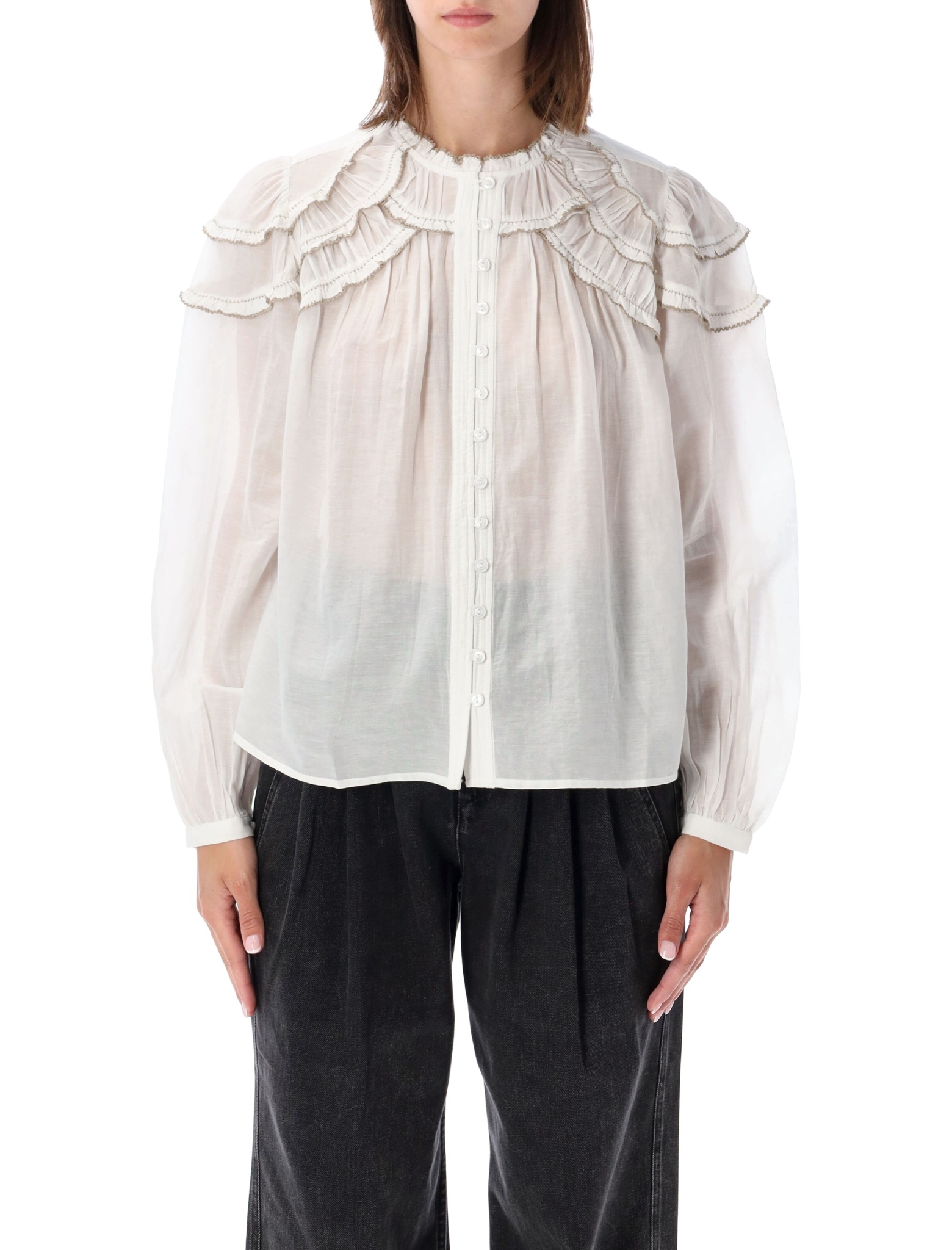 [Marant Etoile] Blouse FW26 HT0681FBB3J04E20WH