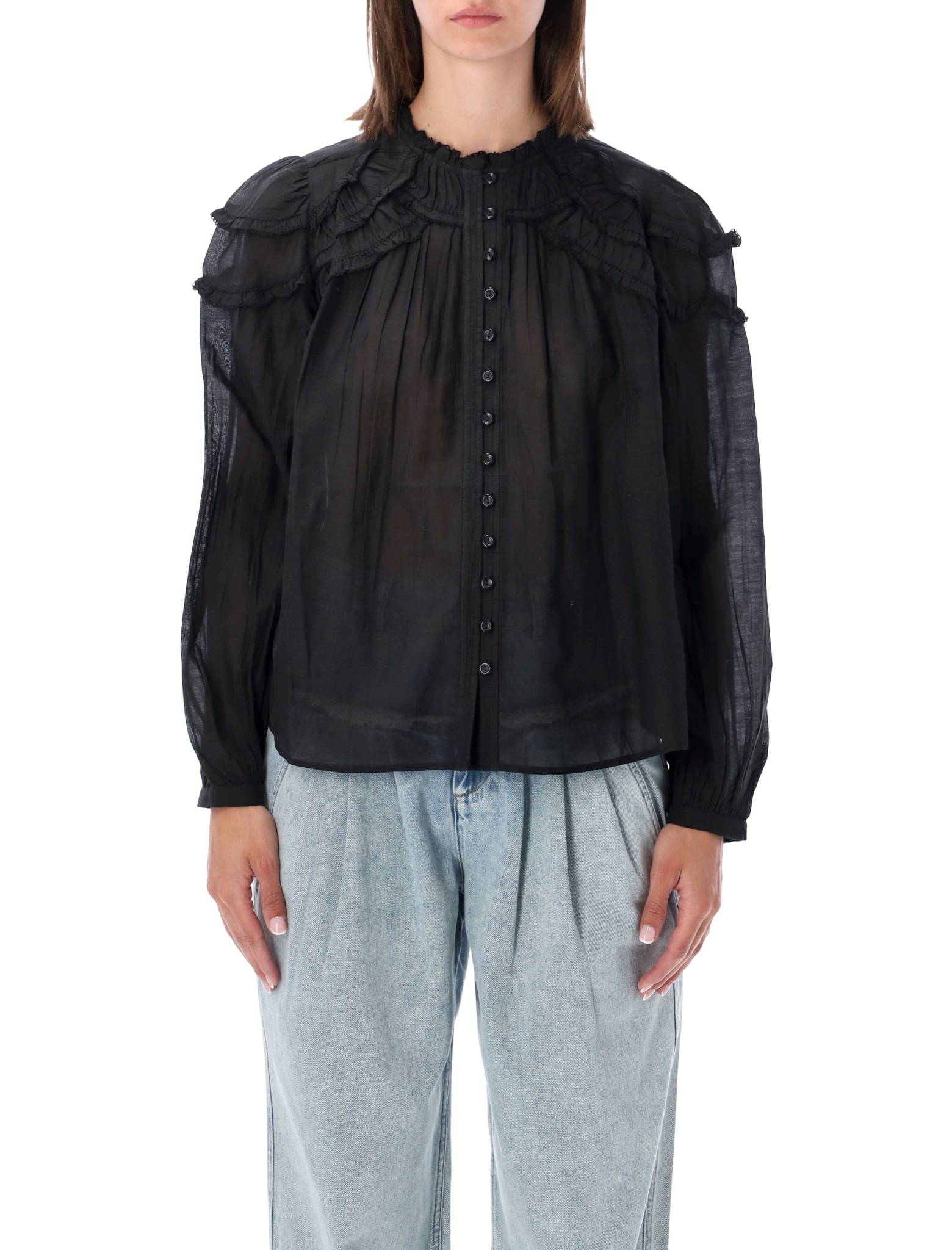 [Marant Etoile] Blouse FW26 HT0681FBB3J04E01BK