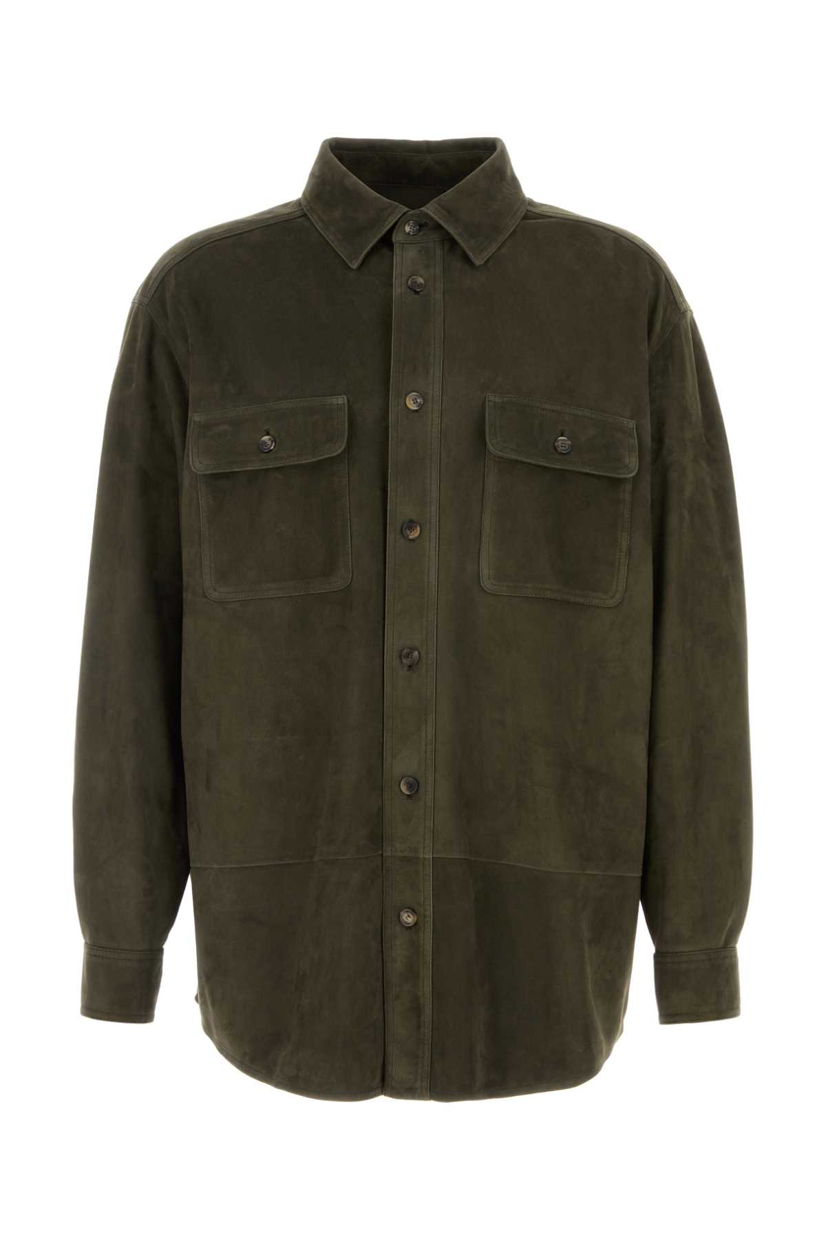[Loewe] Shirts Long Sleeve SS26 H526Y31L56 KHAKIGREEN