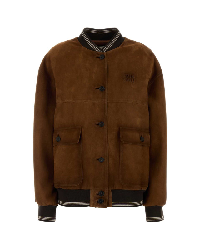 [Miu Miu] Leather Jacket SS26 MPV997SOOO104R F0134
