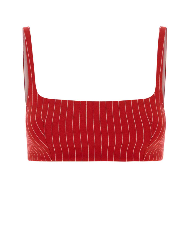 [ORIANE] Knitwear SS26 BRALETTE REDSTRIPES