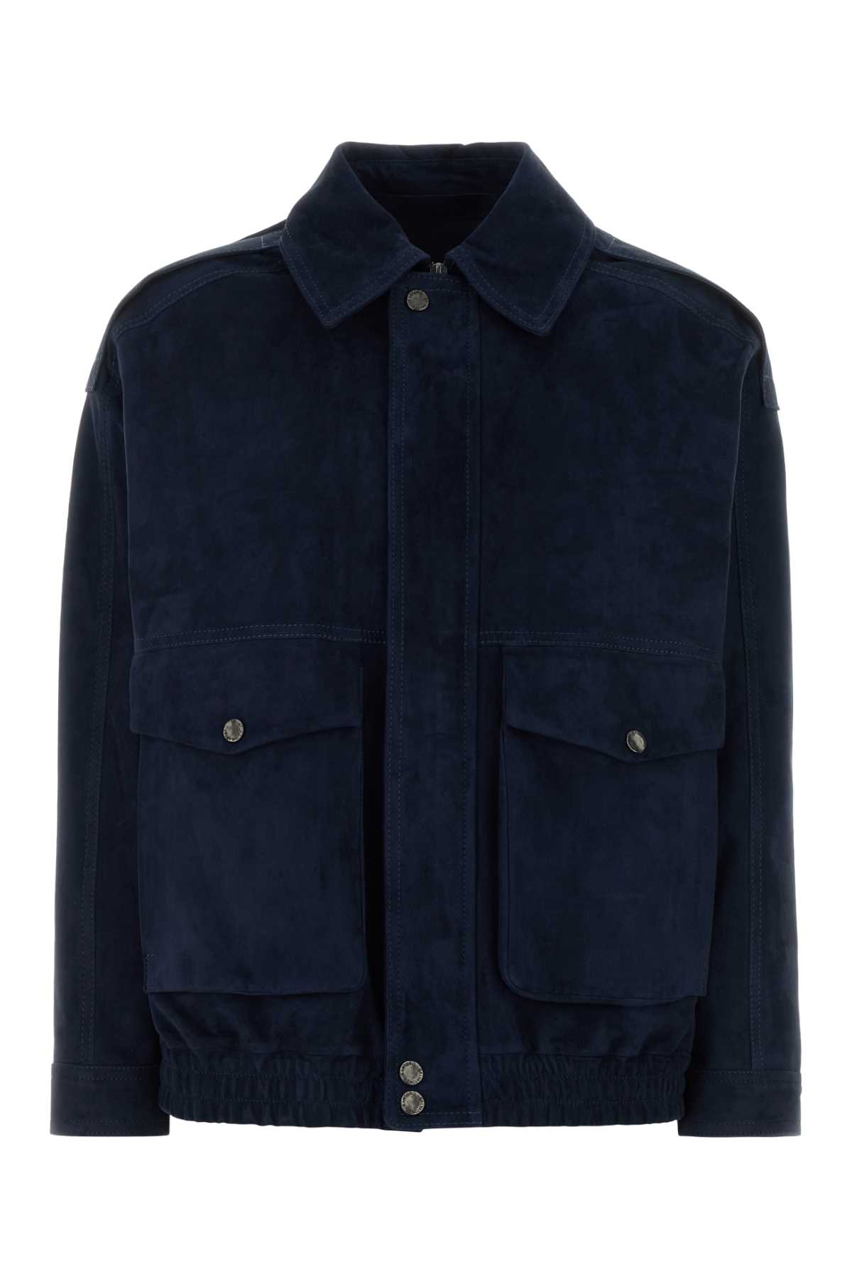 [Santoro] Leather Jacket SS26 50017D DNOBLU