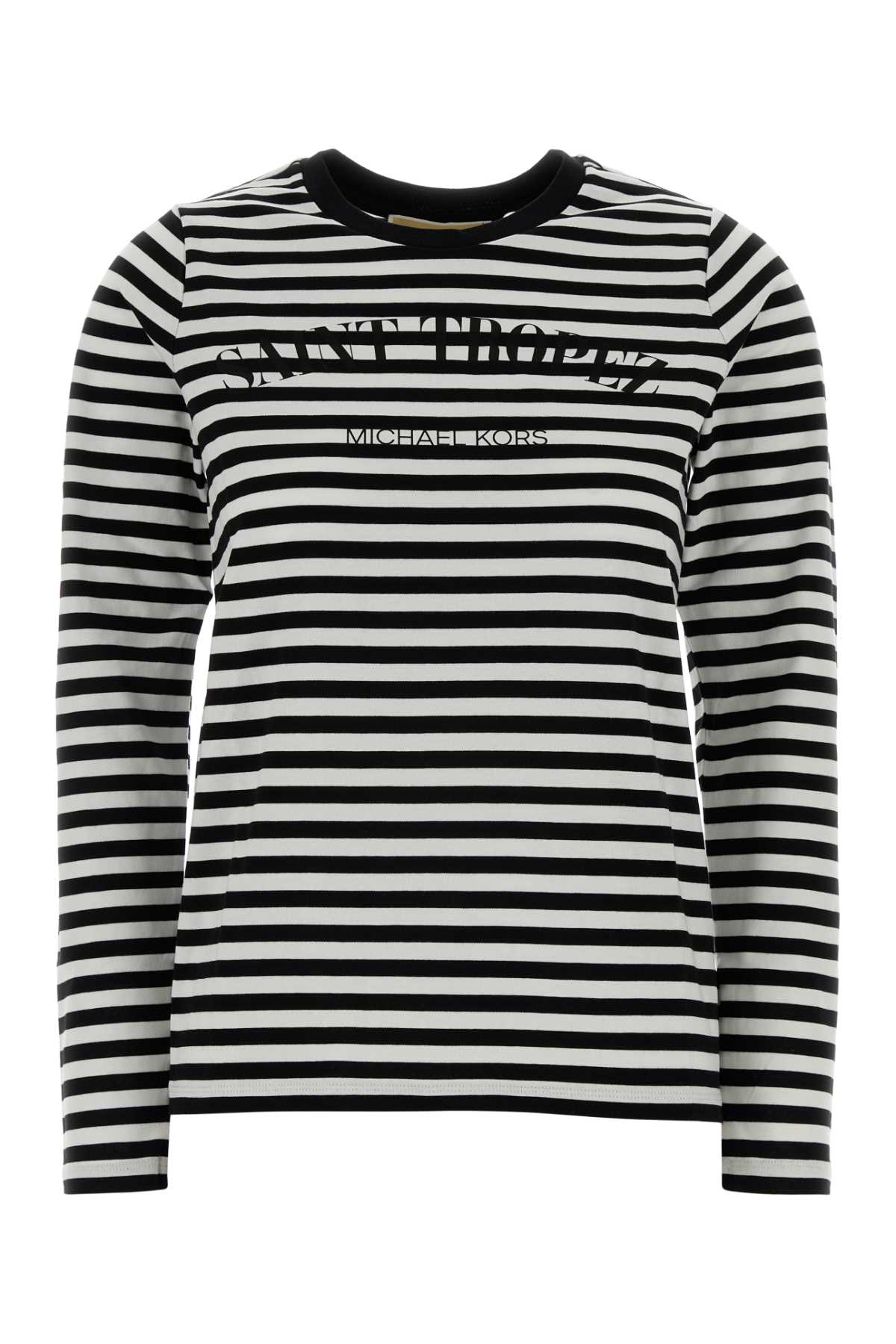 [MICHAEL BY MICHAEL KORS] T-shirts Long Sleeve SS26 MS6520JKWZ BLACKWHITE