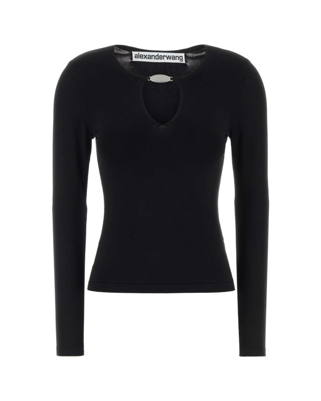 [ALEXANDER WANG] T-shirts Long Sleeve SS26 1KC1261095 001