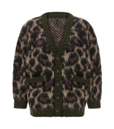 [R13] Knitwear FW26 R13WY198Y300BBROWNLEOPARDMOHAIR