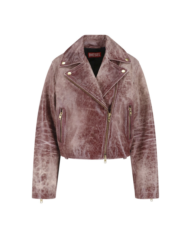 [Diesel] Leather Jacket FW26 A24067 0CJCM7GD