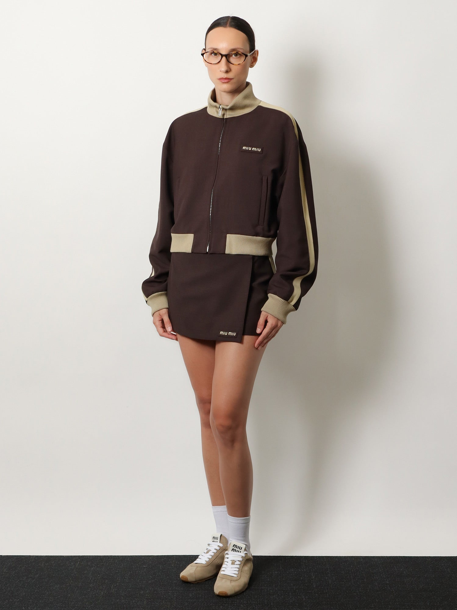 [Miu Miu] Mini skirt FW26 MG2724SOOO12I1F0324