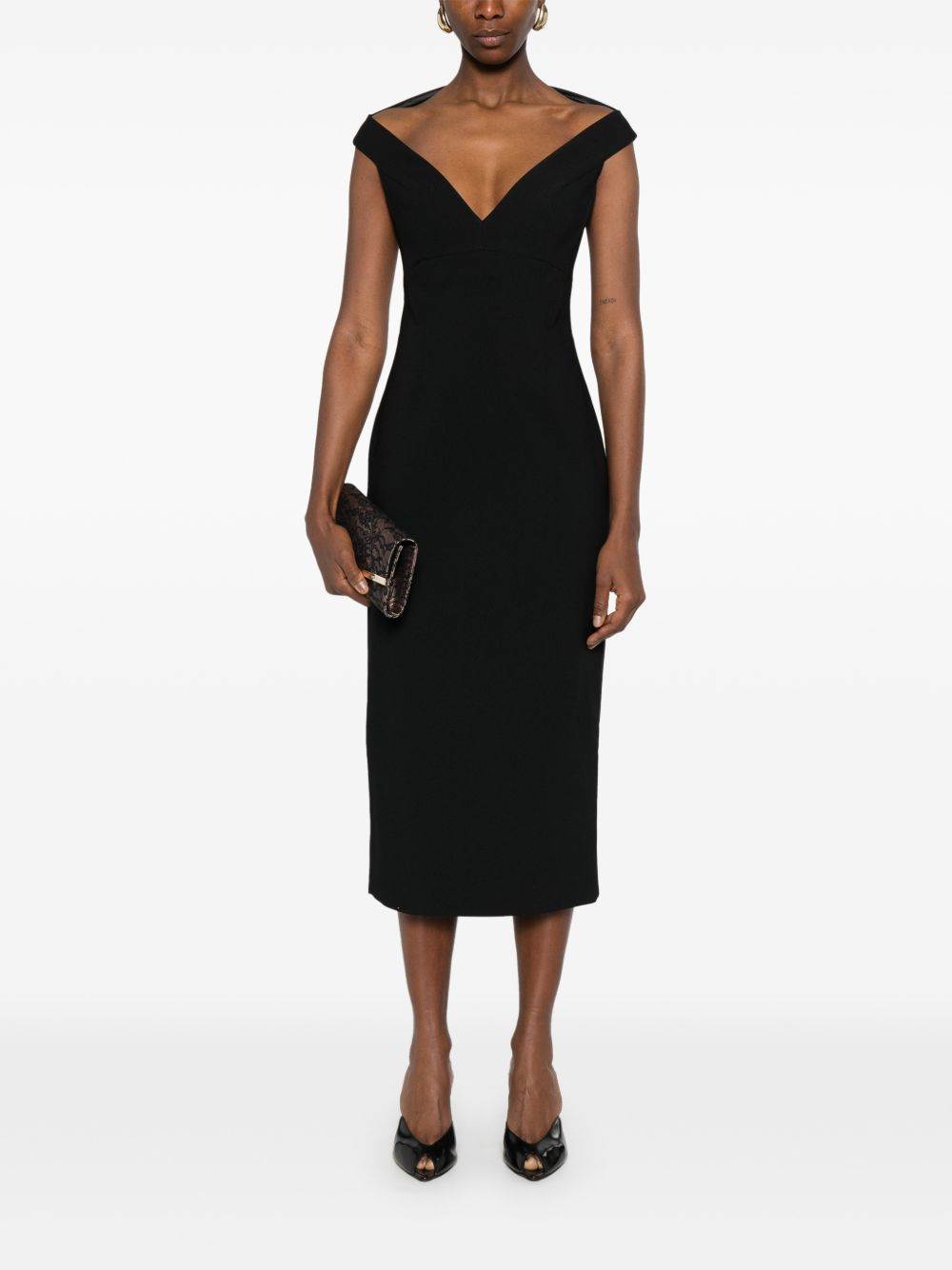 [Solace London] Sleeveless dress SS26 OS47051BLACK