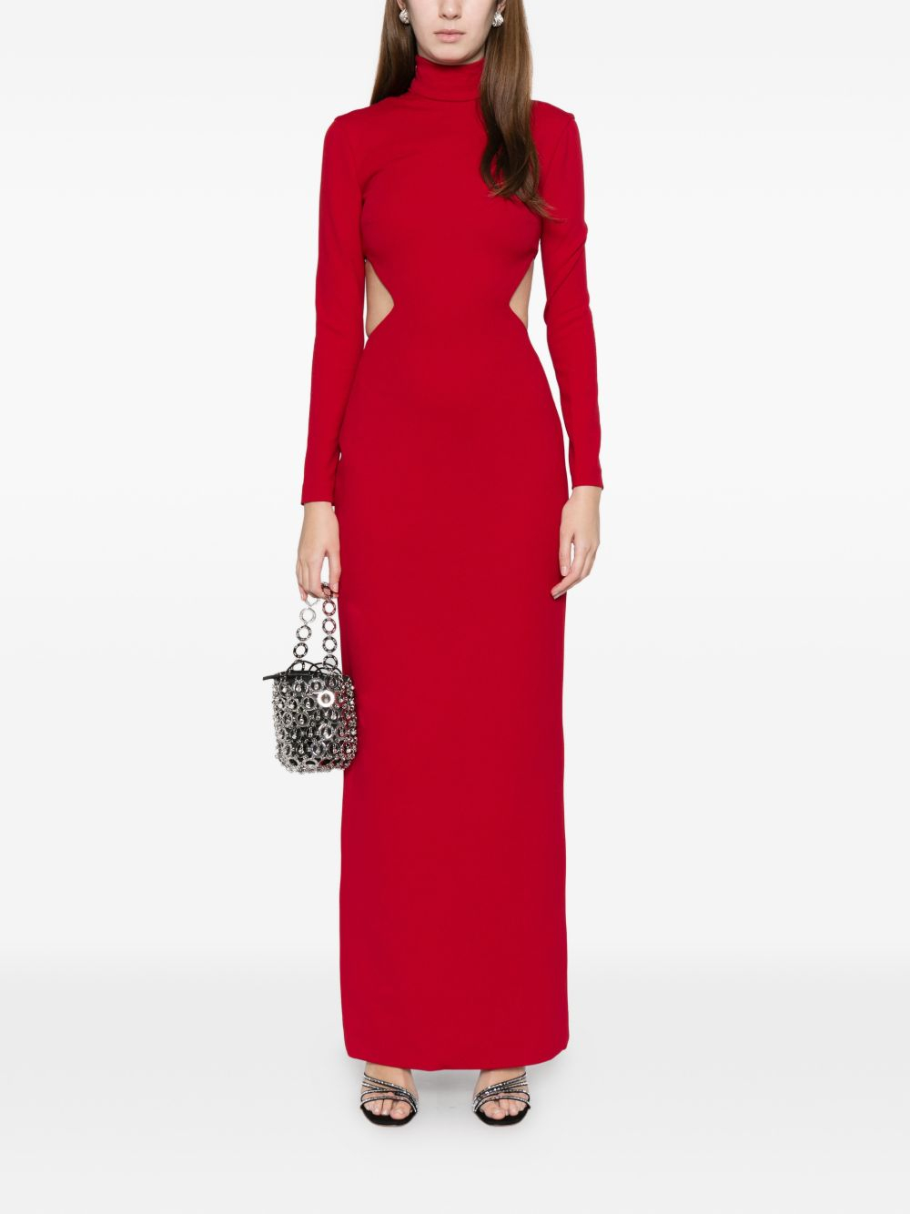 [Solace London] Long sleeve dress SS26 OS46036RED