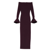 [Solace London] Long sleeve dress SS26 OS46053PLUM
