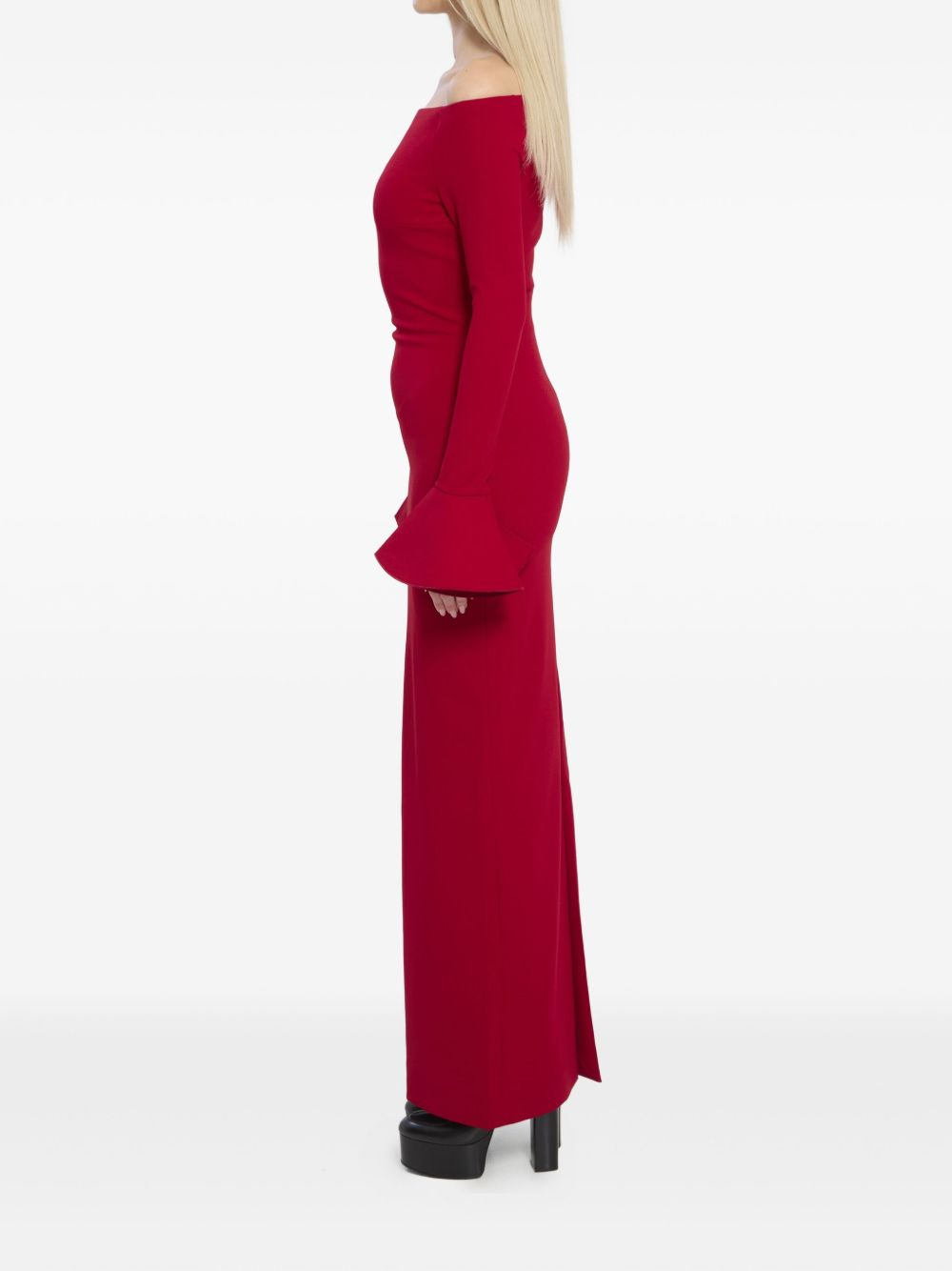 [Solace London] Long sleeve dress SS26 OS46053RED