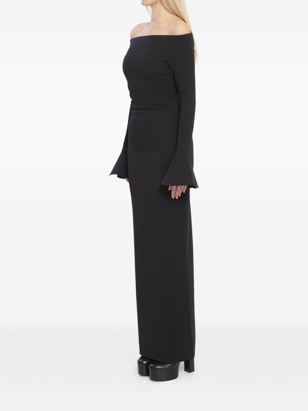 [Solace London] Long sleeve dress SS26 OS46053BLACK
