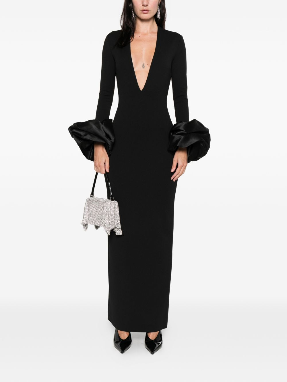 [Solace London] Long sleeve dress SS26 OS46050BLACK