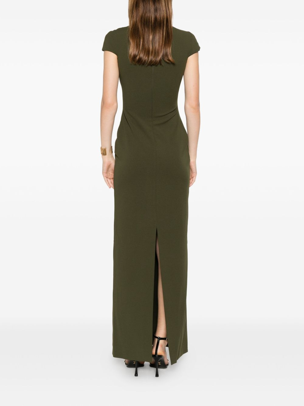 [Solace London] Short sleeve dress SS26 OS46037DARKOLIVE