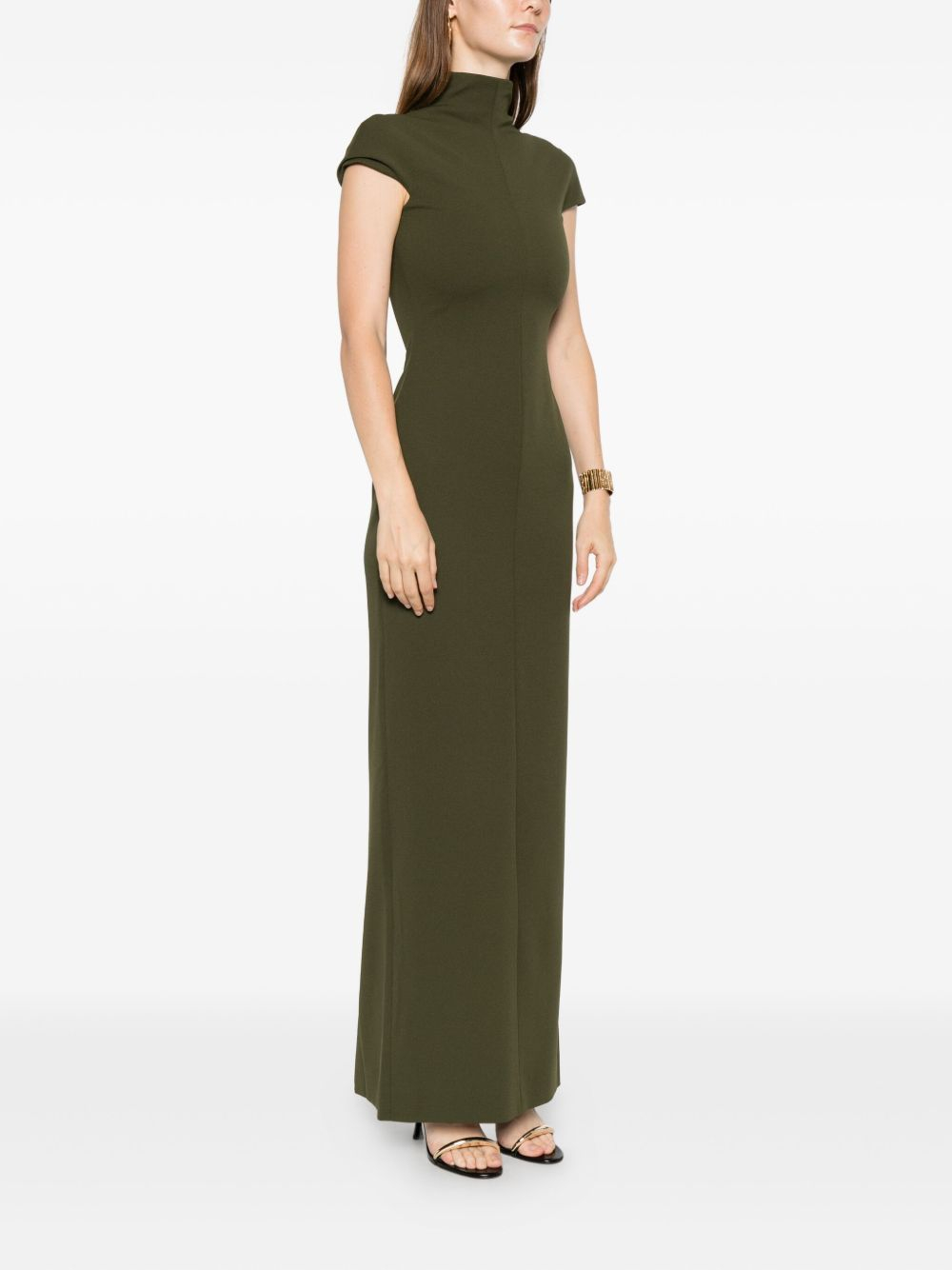 [Solace London] Short sleeve dress SS26 OS46037DARKOLIVE
