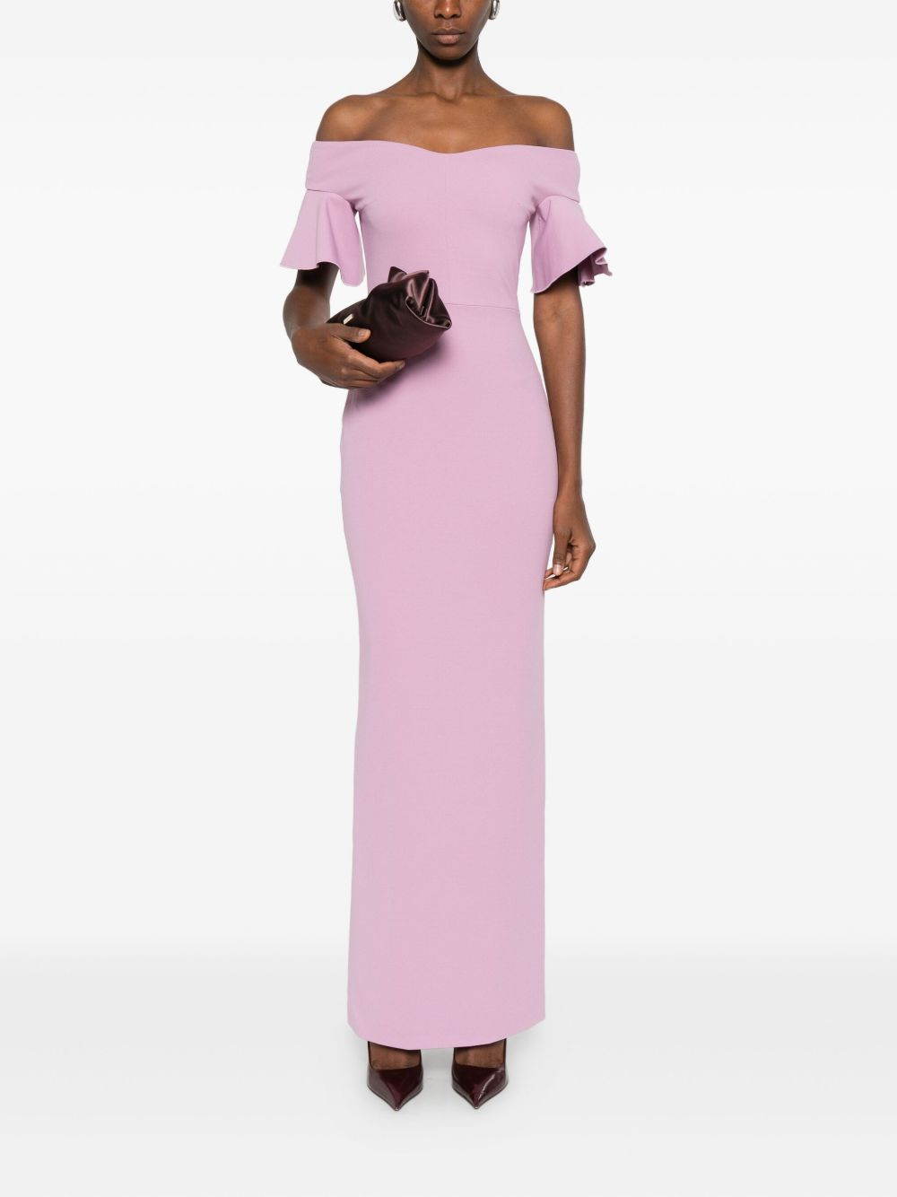 [Solace London] Short sleeve dress SS26 OS46003WISTERIA