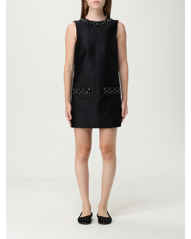 [Self-portrait] Sleeveless dress FW25 AW25061SB BLACK