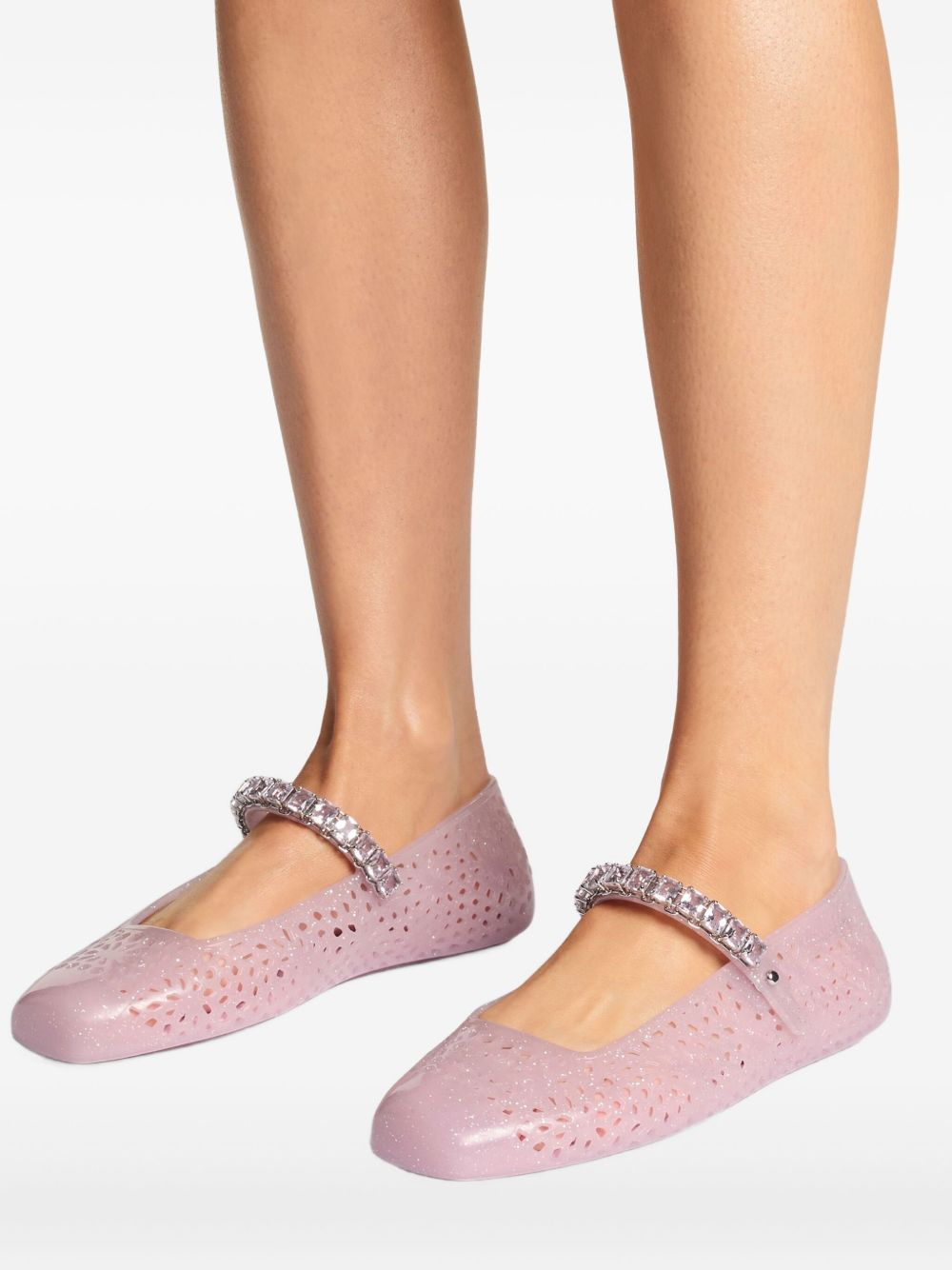 [Jimmy Choo] Flat shoes FW26 THEJELLYNTXCOTTONCANDY/SILVERMIX