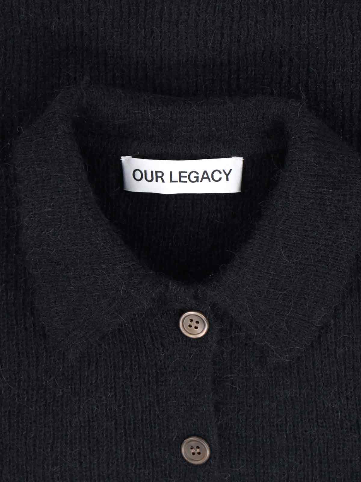 [Our Legacy] Cardigan FW26 W4233MBBLACK FUZZY ALPACA