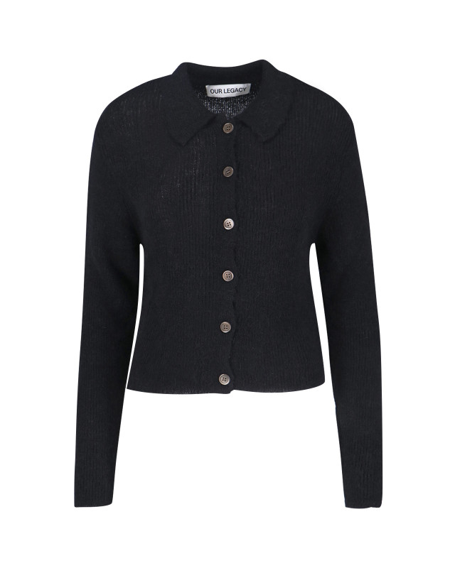 [Our Legacy] Cardigan FW26 W4233MBBLACK FUZZY ALPACA