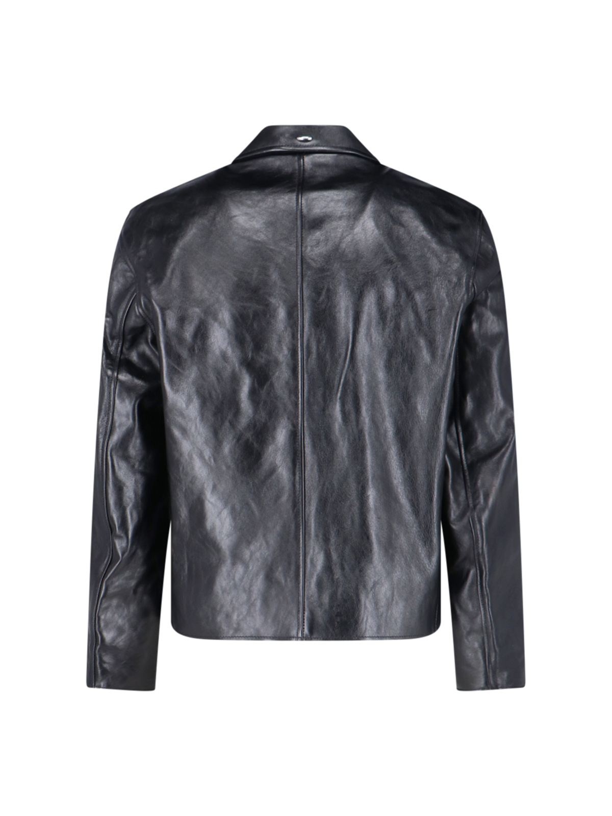 [Our Legacy] Leather Jacket FW26 M4239MTDTOP DYED BLACK LEATHER