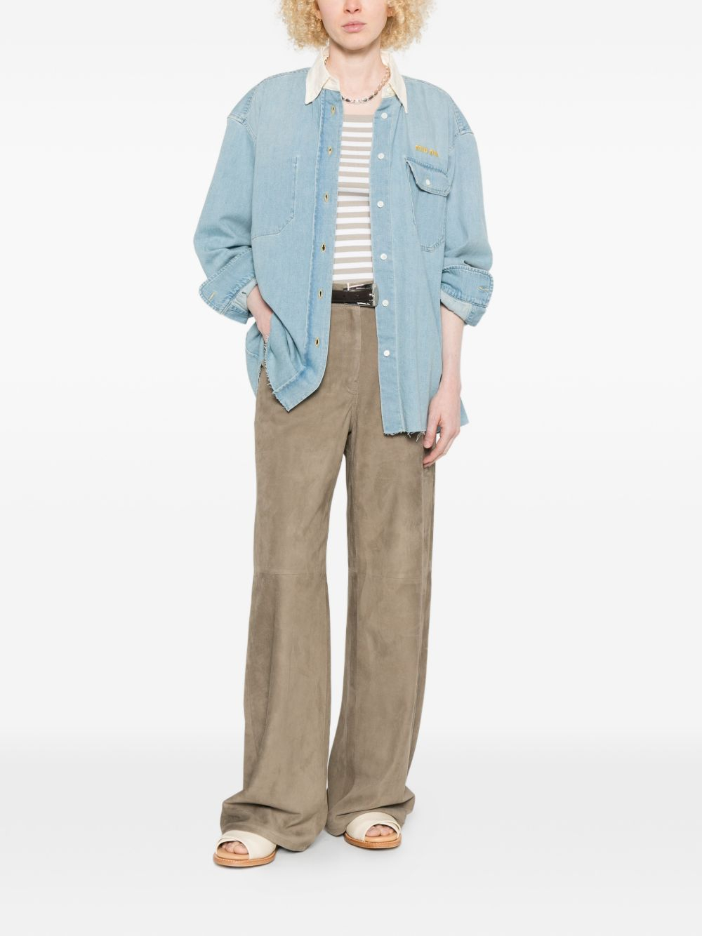 [Miu Miu] Shirts Long Sleeve SS26 GWC1341823F0013