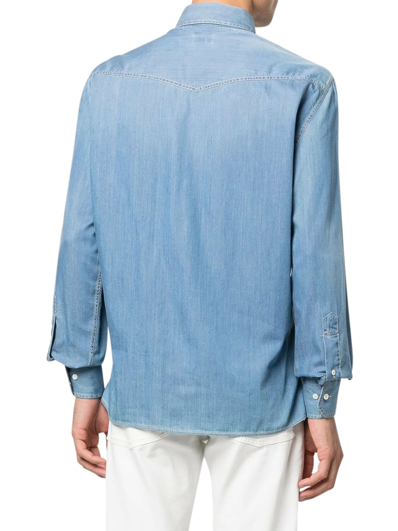 [Brunello Cucinelli] Shirts Long Sleeve SS26 MR6834008CBT30 LIGHT DENIM