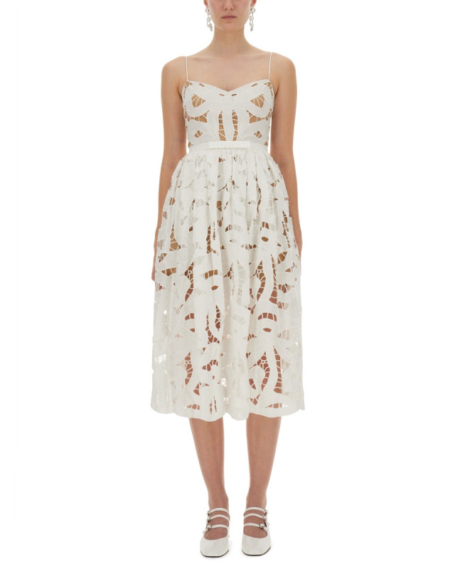 [Self-portrait] Sleeveless dress FW25 PF25-013M-W_WHITE