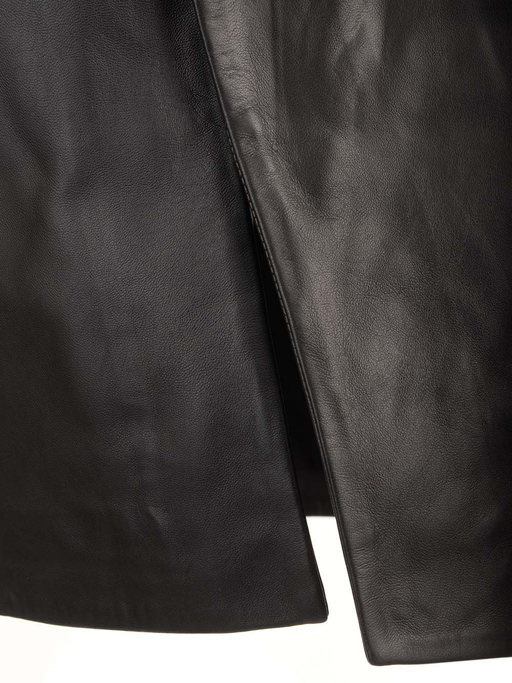 [LOULOU STUDIO] Midi skirt SS25 EKAREBLACK