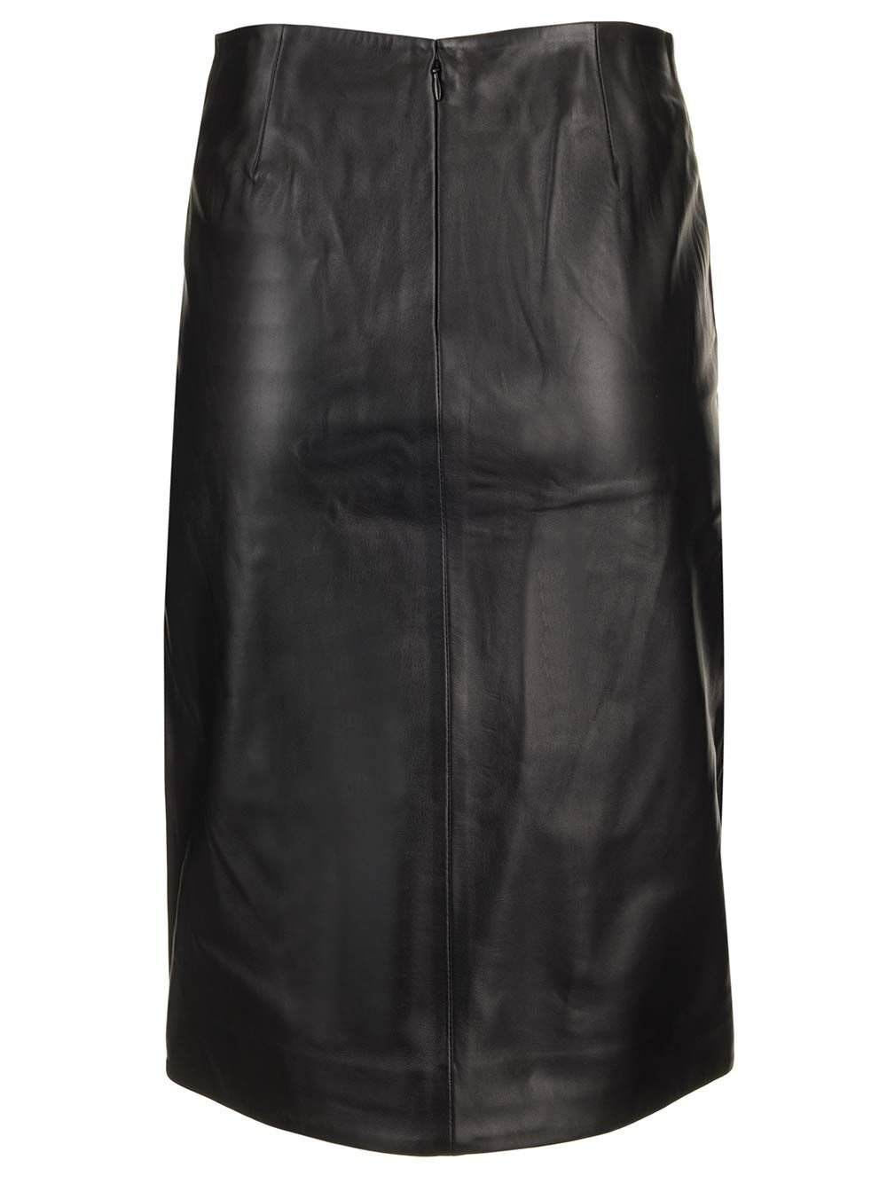 [LOULOU STUDIO] Midi skirt SS25 EKAREBLACK