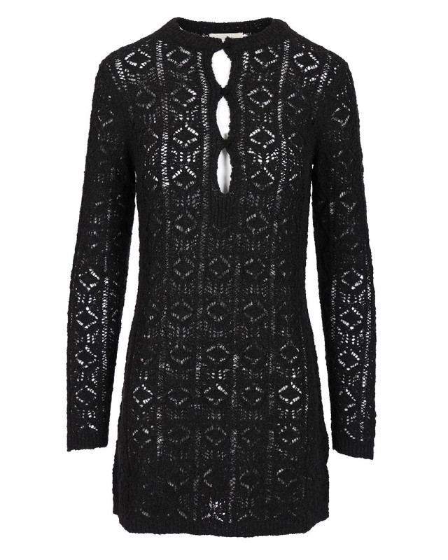 [LOULOU STUDIO] Long sleeve dress SS25 EVANBLACK