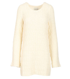 [LOULOU STUDIO] Long sleeve dress SS25 AISALARICE IVORY