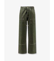 [WALK IN PARIS] Trousers SS26 GREENDENIMDOUBLEKNEEGREEN