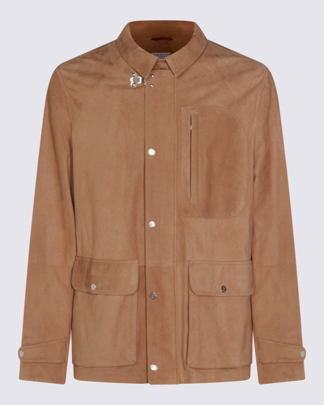 [Brunello Cucinelli] Leather Jacket SS26 MPCFN2066C8540