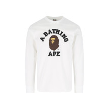 [BAPE] T-shirts Long Sleeve SS26 001LTM301011MWHITE