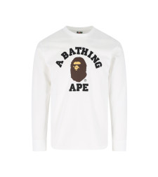 [BAPE] T-shirts Long Sleeve SS26 001LTM301011MWHITE