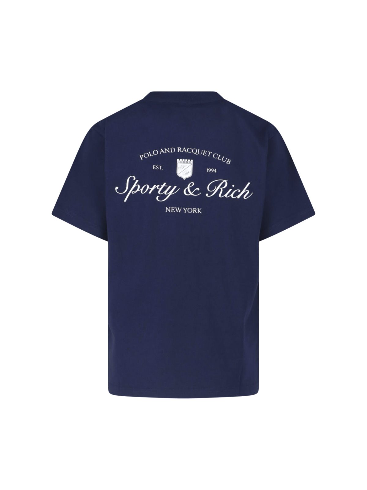 [SPORTY & RICH] T-shirts Short Sleeve SS26 TO11975325BL106DARK NAVY WHITE