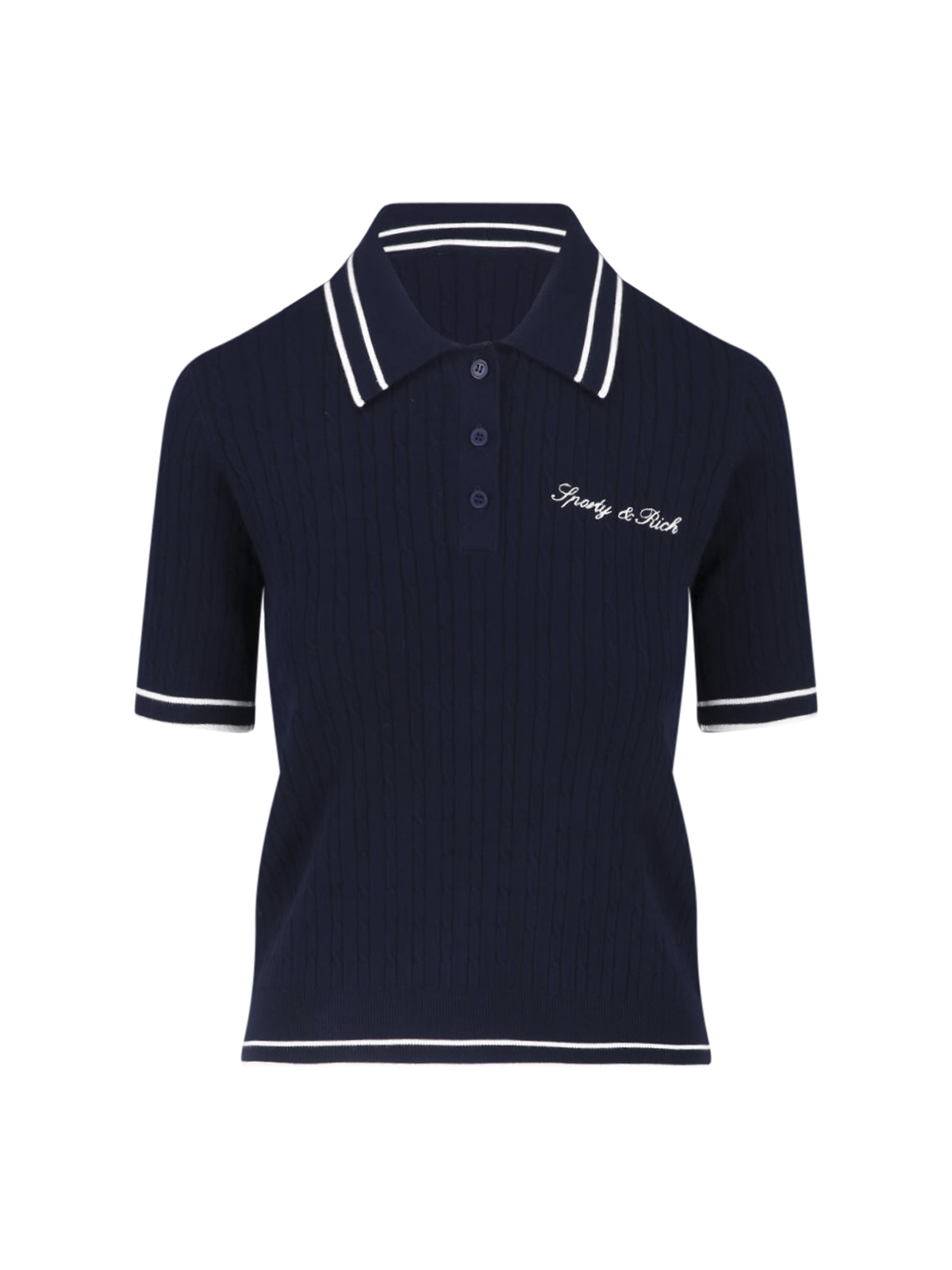 [SPORTY & RICH] T-shirts Short Sleeve SS26 TO06875326BL107DARK NAVY WHITE WHITE