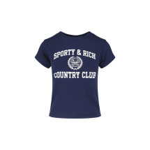 [SPORTY & RICH] T-shirts Short Sleeve SS26 TO11176218BL106DARK NAVY WHITE