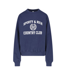 [SPORTY & RICH] Sweatshirt SS26 ST09876218BL106DARK NAVY WHITE