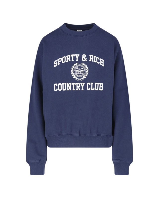 [SPORTY & RICH] Sweatshirt SS26 ST09876218BL106DARK NAVY WHITE