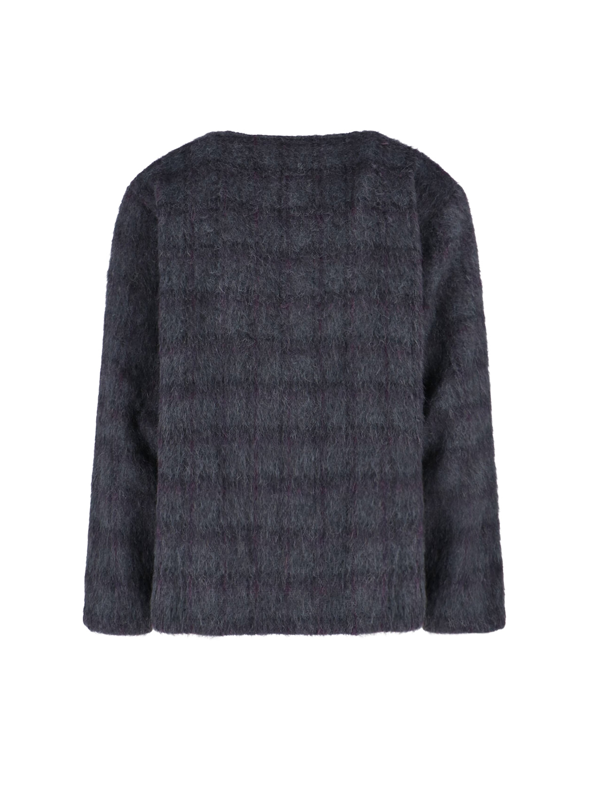 [Our Legacy] Cardigan SS26 M2263CFFUZZED PLUM CHECK HAIRY WOOL