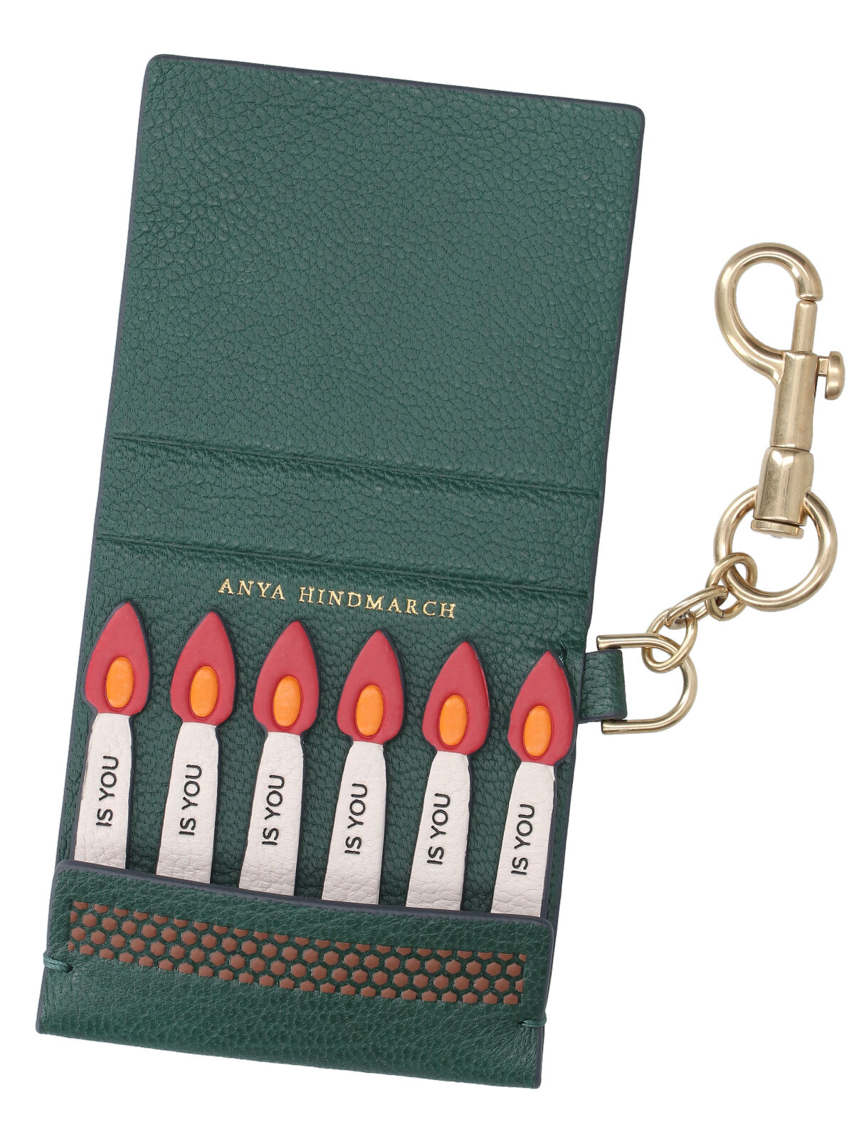 [Anya Hindmarch] Keyring SS26 205511MIDNIGHT GREEN
