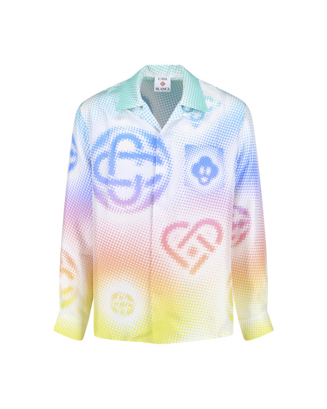 [Casablanca] Shirts Long Sleeve SS26 M SP26 SH 006 03HALFTONE REPEATS LOGO