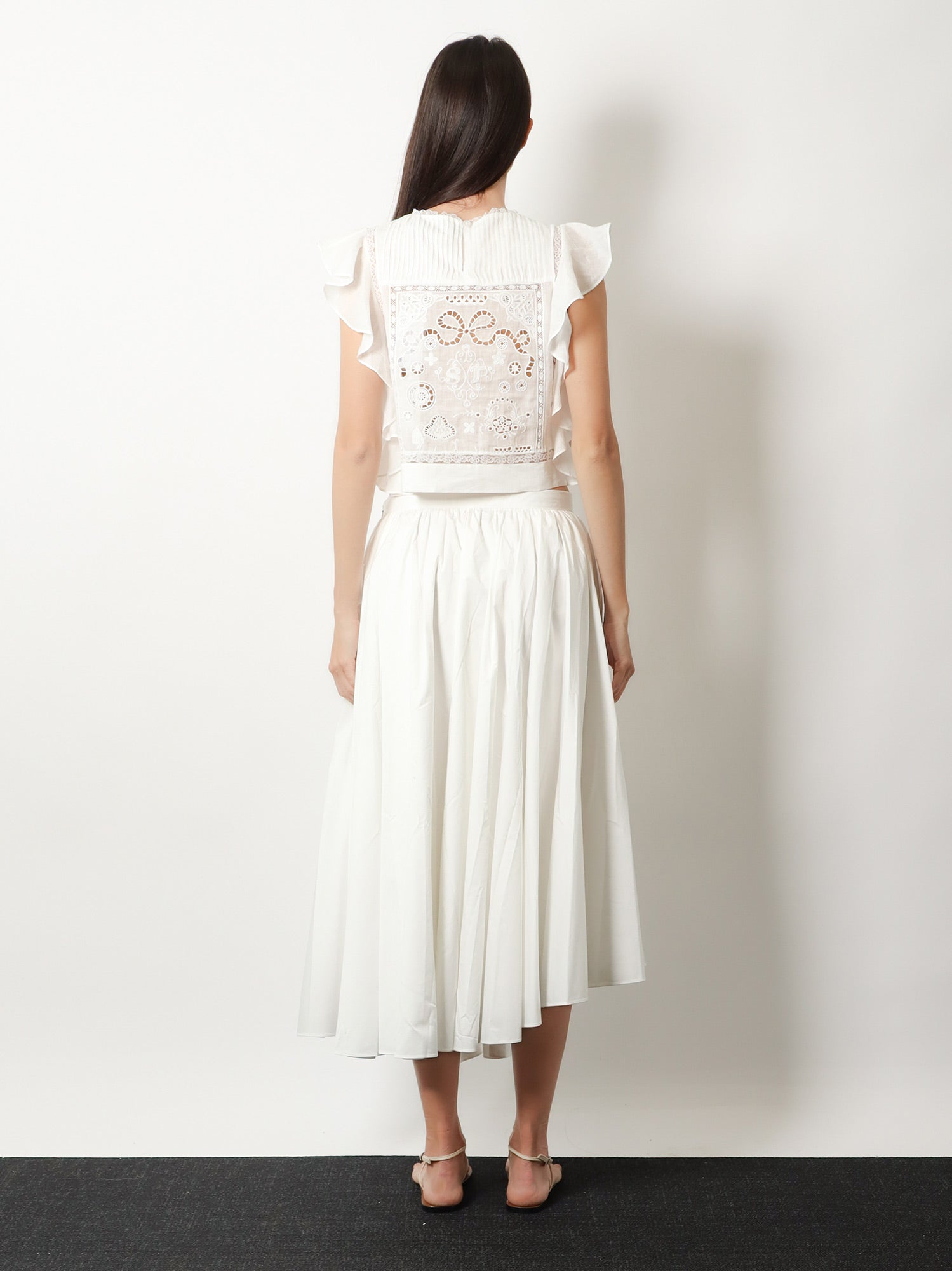[SELF PORTRAIT] Long skirt SS26 AC26033MSKWWHITE