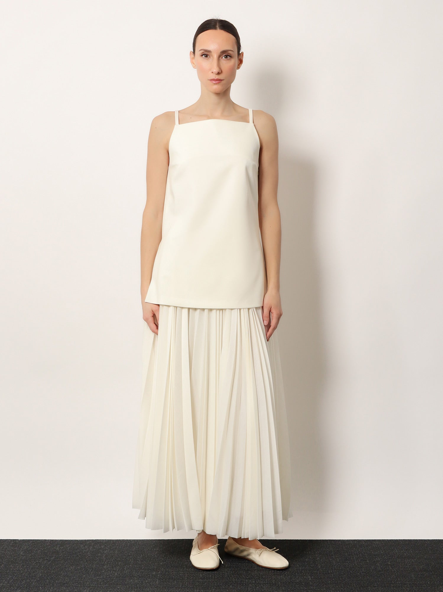 [R2W] Long skirt SS26 ROSKEB11159NIVORY