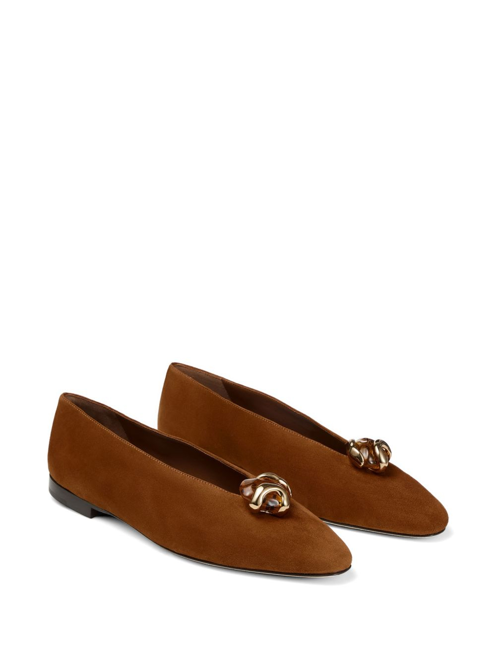 [Jimmy Choo] Flat shoes FW26 MARGOTFLATBSBTAN/AMBER