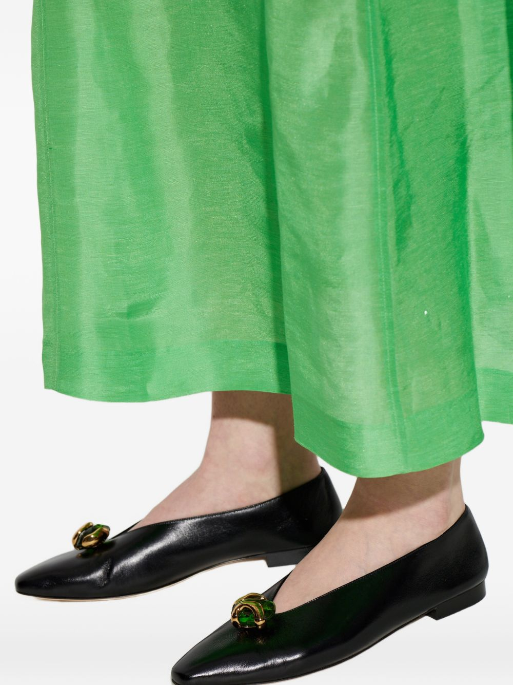 [Jimmy Choo] Flat shoes FW26 MARGOTFLATEPFBLACK/CLOVER