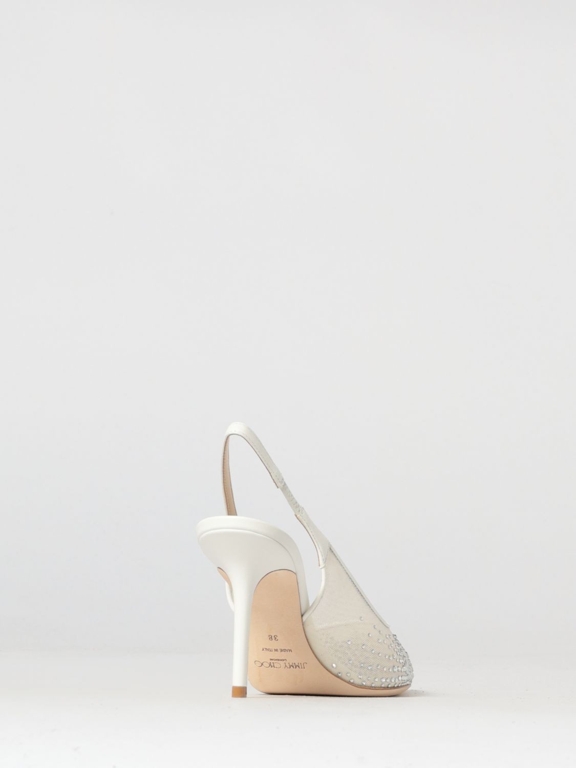 [Jimmy Choo] Slingback SS26 LOVESB85NYT WHITE/CRYSTAL